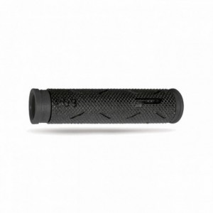 Mtb soft touch 125mm grips in black titanium rubber - 1