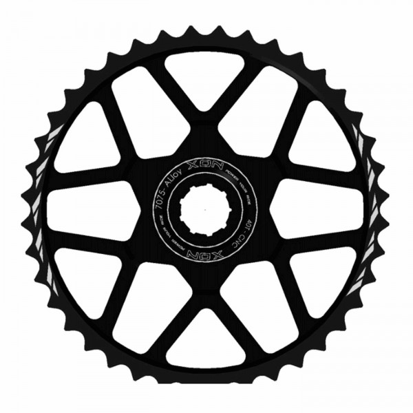 Single rear chainring oversized 42 teeth black for sram/shimano - 1