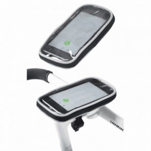 Pocket smartphone holder complete with handlebar attachment - 1