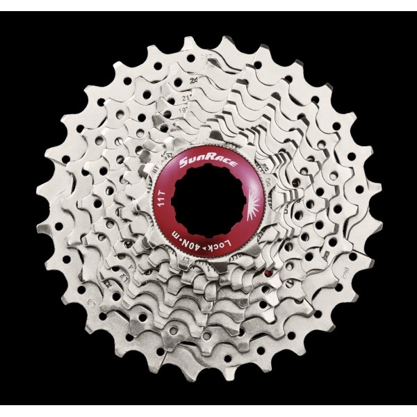 Road cassette 11s x 11/28 teeth in silver aluminum - shiman body - 1