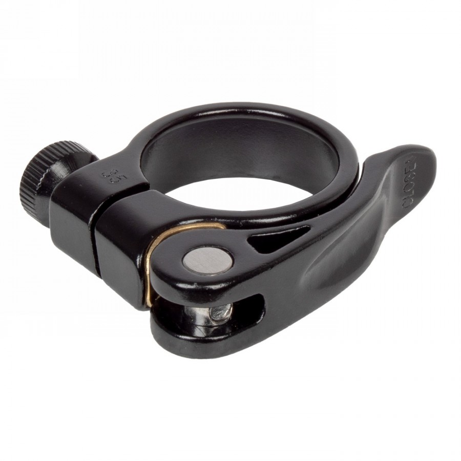 Saddle clamp zoom, aluminium, black, with quick release and clamp 35.0 mm, on card, en tested (en 14766) - 1