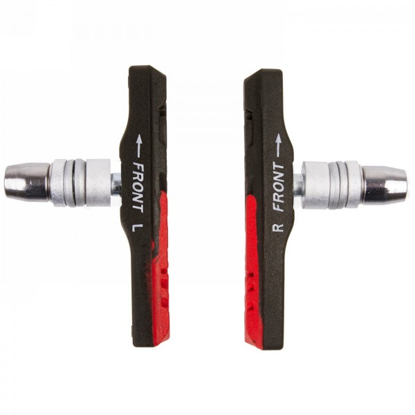 V-brake shoes bpr-vc-dual m-wave, 70mm, two-coloured (red/black),with bolt with thread and fastening parts, in pairs on - 1