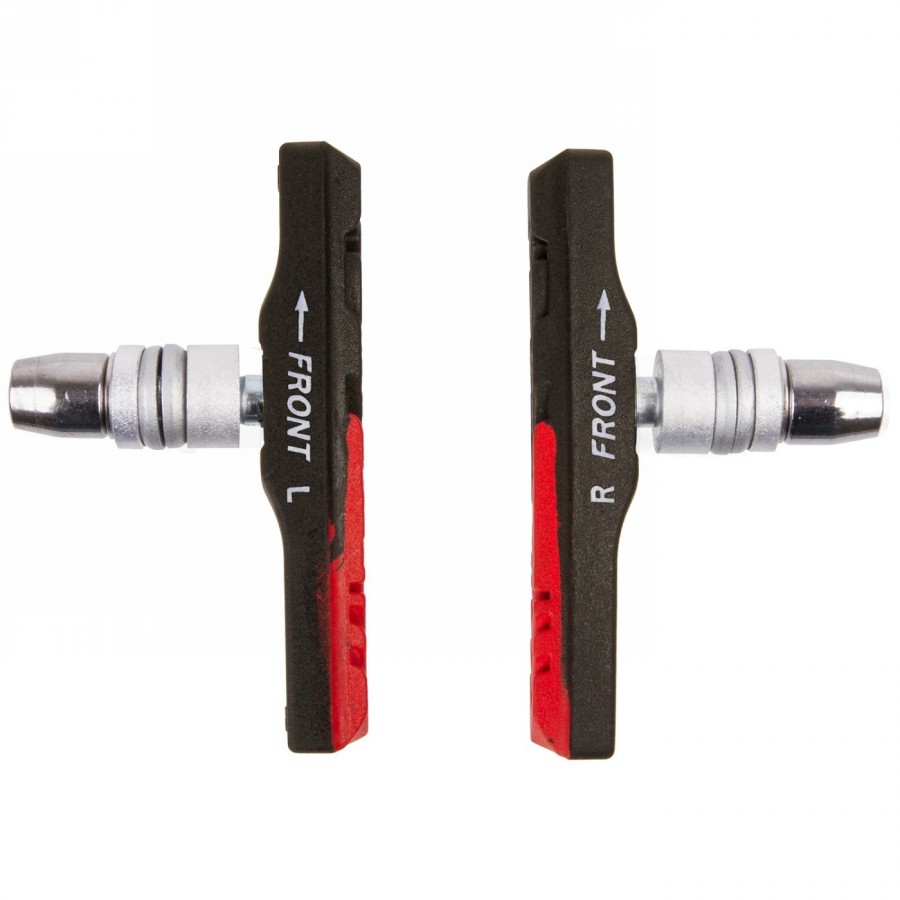 V-brake shoes bpr-vc-dual m-wave, 70mm, two-coloured (red/black),with bolt with thread and fastening parts, in pairs on - 1