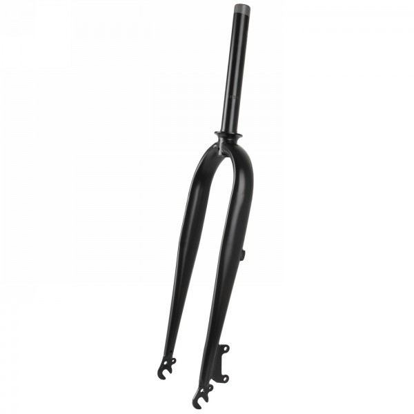 Horquilla para bicicleta de rueda gorda, 26', acero, 1.1/8' (28.6 / 25.4 mm), 219 mm de avance, negro mate, antigua 135 mm - 1