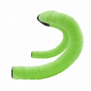 Grip plus handlebar tape in cork with green micro-slits - 1