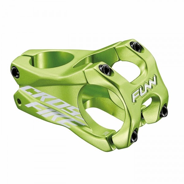 Crossfire 31.8x35mm mtb stem in aluminum 0° angle green - 1