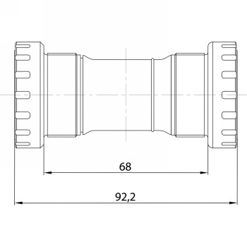 Mouvement central pour vélo de route KRG, transparent/argent - 2