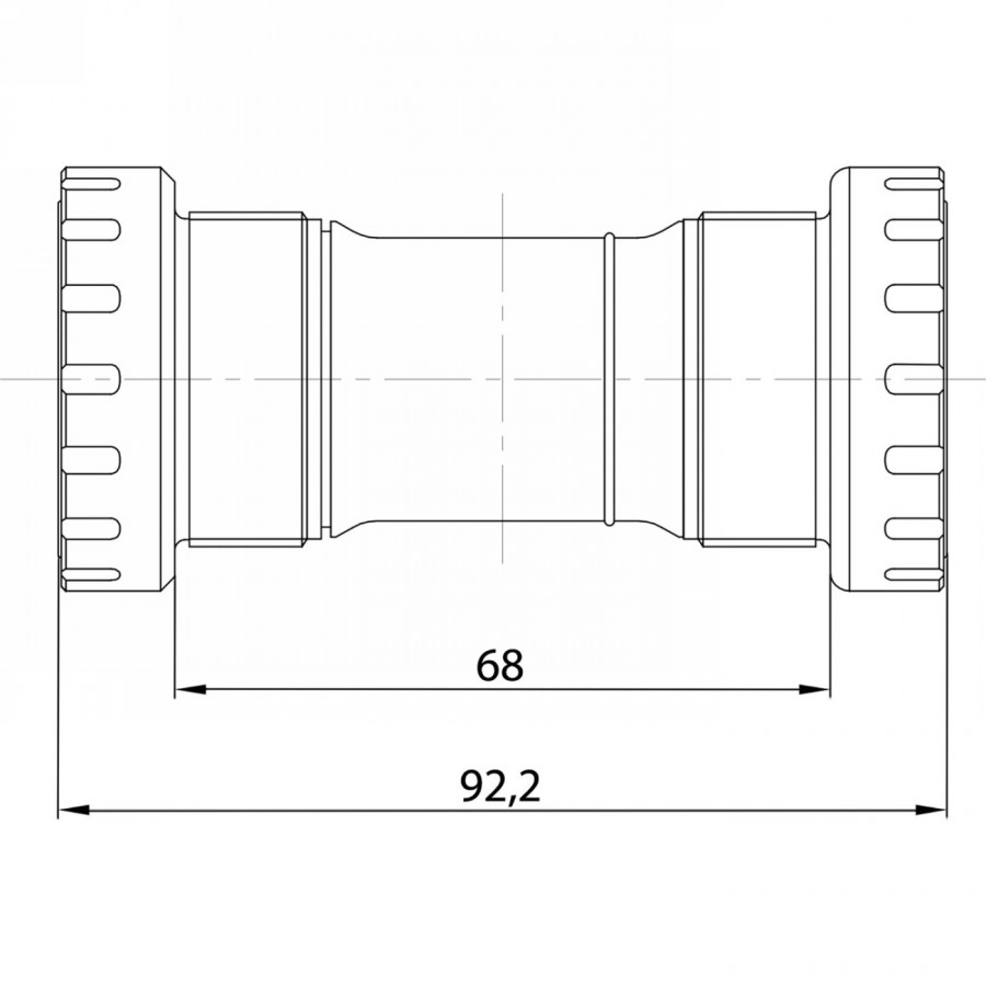 Mouvement central pour vélo de route KRG, transparent/argent - 2