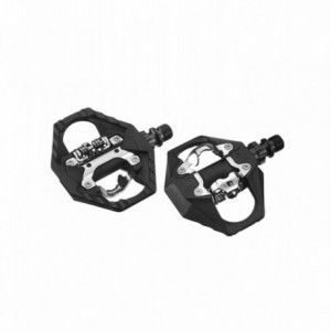 Pedal e-pm816 mtb 109x95mm in black thermoplastic - dual function - 1