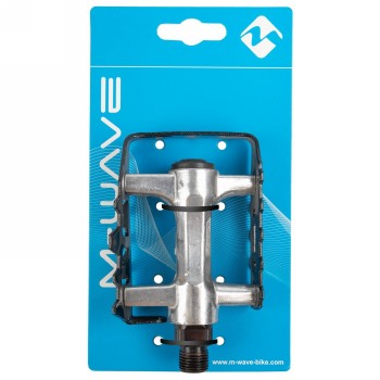 Mtb-pedal steady a5, alukörper silber / schwarzer alu-käfig, am - 2