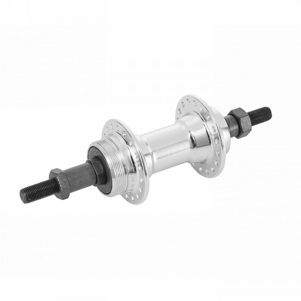 Rear hub 36f silver 6 / 7v axle 3/8 bearings - 1