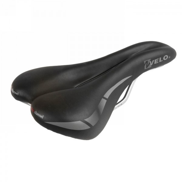 Saddle velo wide:channel f, without clamp, 250 mm x 168 mm, 318 g, black, on card - 1