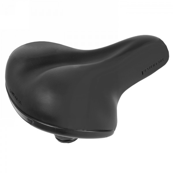 Saddle ventura gel, length: 254 mm, width: 208 mm, with elastomer suspension, gel insert, with clamp, black, mv - 1