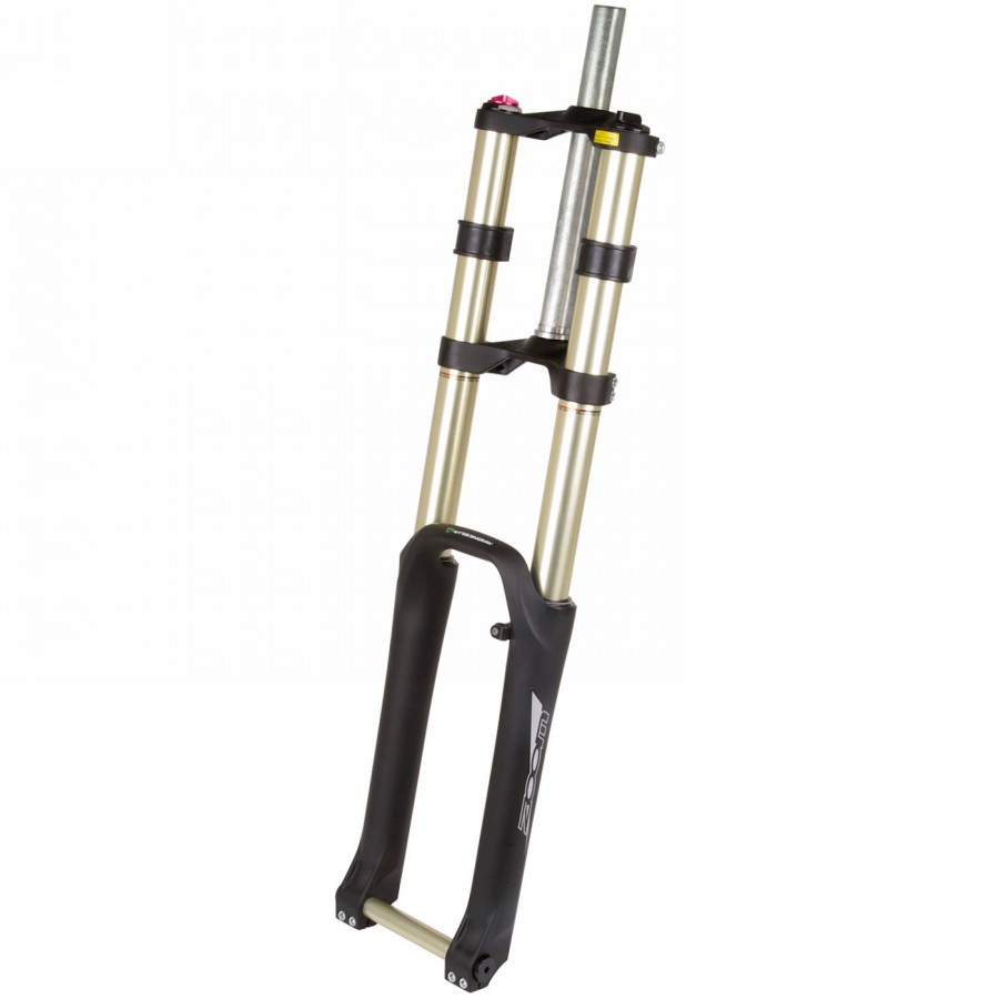 Downhill suspension fork 'zoom ch-680', 26', adjustable preload and rebound, 1.1/8', for disc brake only, matt black, ec - 1