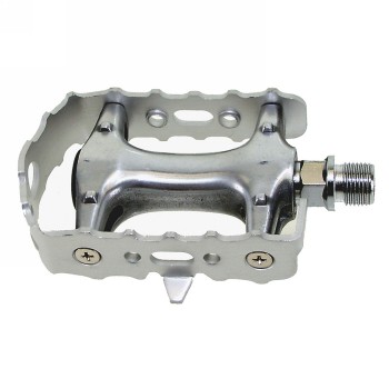 Mtb-pedal steady a4, alukörper, alu-käfig, cr-mo-achse verchr., silber elox., am - 1