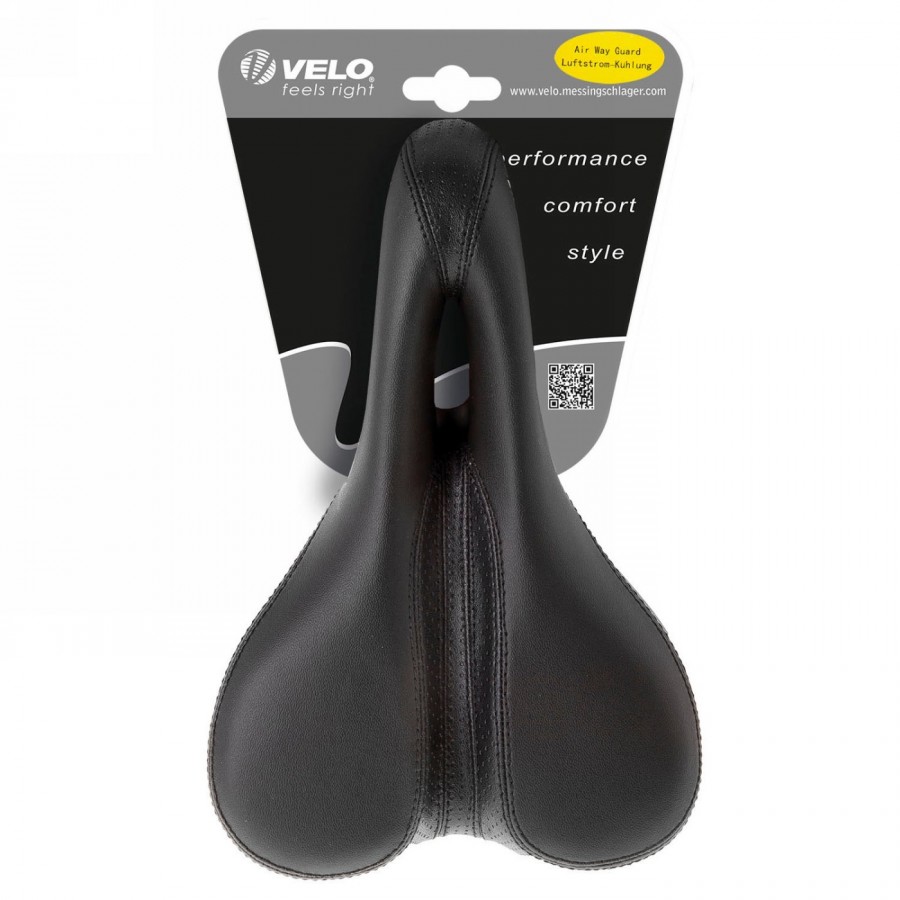 Ladies' saddle, velo 'deep channel', without clamp, with deep v-cut, on card - 2