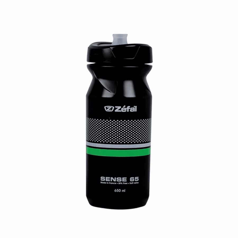 Botella de agua zefal sense m65 650 ml negro/blanco/verde - 1