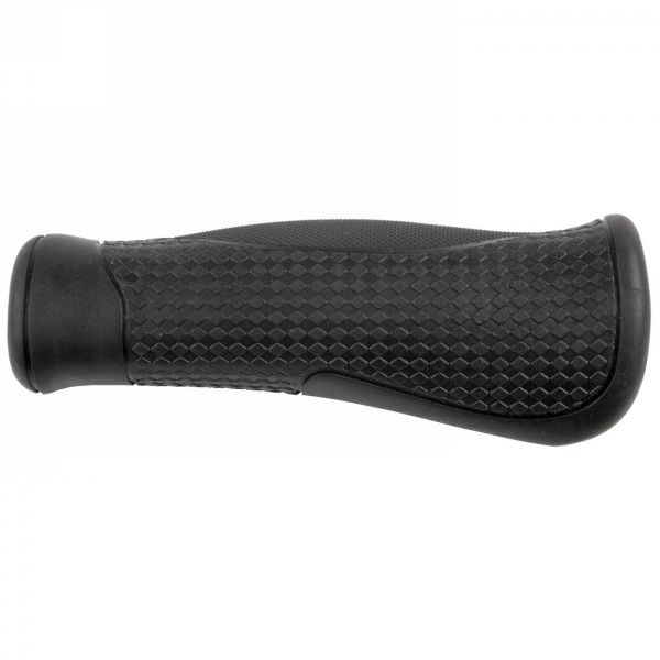 Cloud-shaped handlebar grips set of 2, 130 mm, material: tpr, black, anatomical shape, each pair in pe-bag, mw 084157: - 1