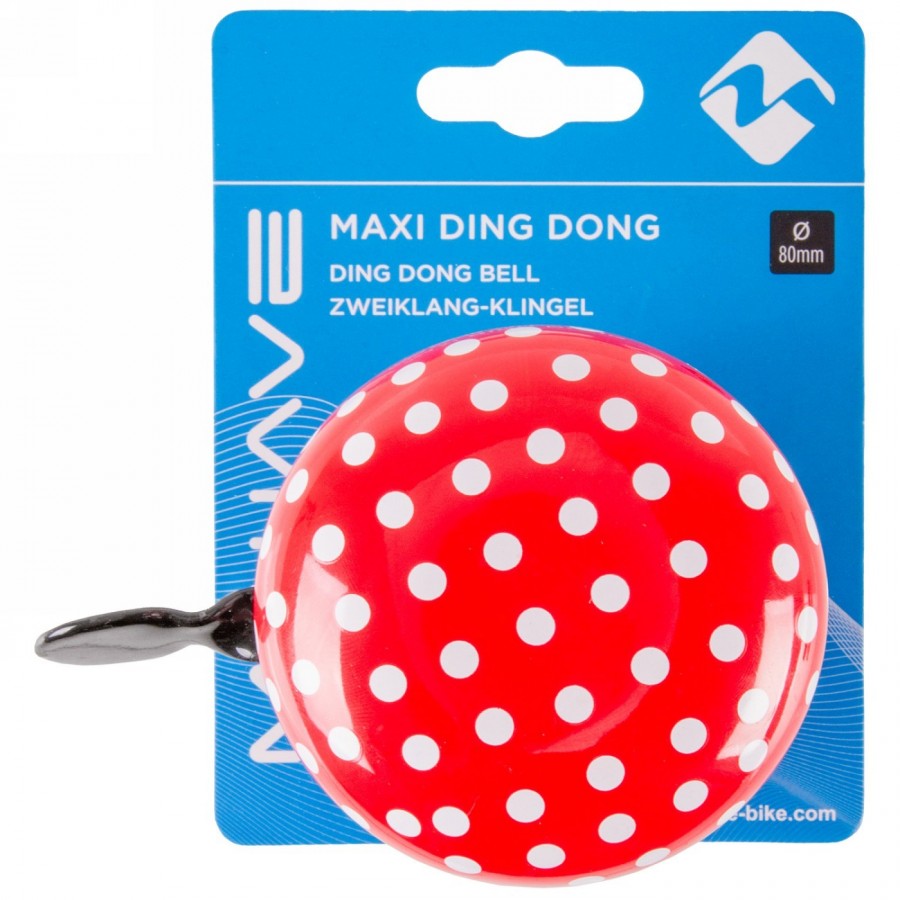 2-tone 'ladybug' bell, steel, 80 mm, on M-wave card - 2