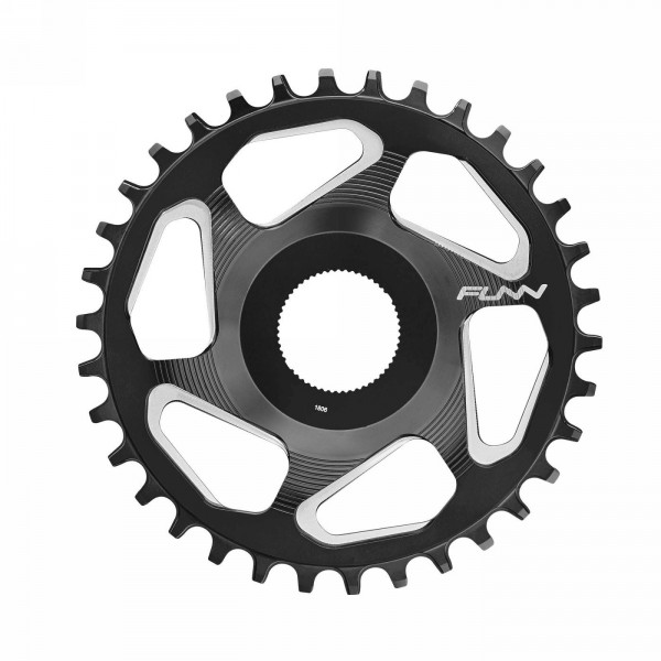 Solo ex/e-bike chainring 38 teeth in aluminum 7075 black for shimano - 1