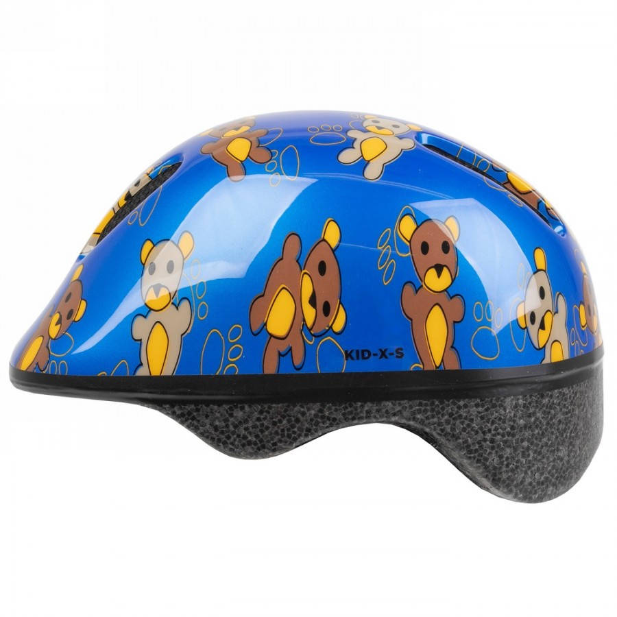 Toddler helmet kid-x-s, design: teddy (blue), size xs 46 - 52 cm, box - 3