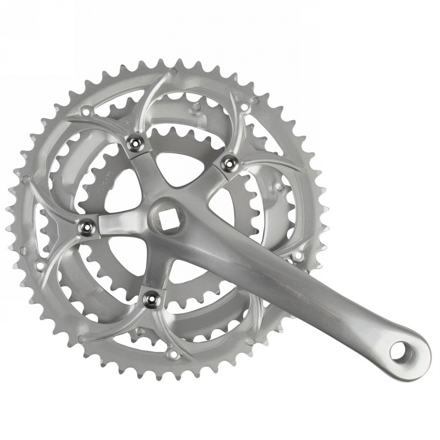 Crankset, for 8-speed, 170 mm aluminium crank, interchangeable steel chainrings 30/42/52 t., bolt circle 74 mm (30 t.) / 110 - 1