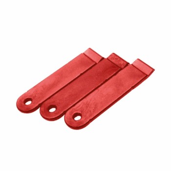 Démonte-pneu en nylon renforcé plat rouge 12pcs - 1