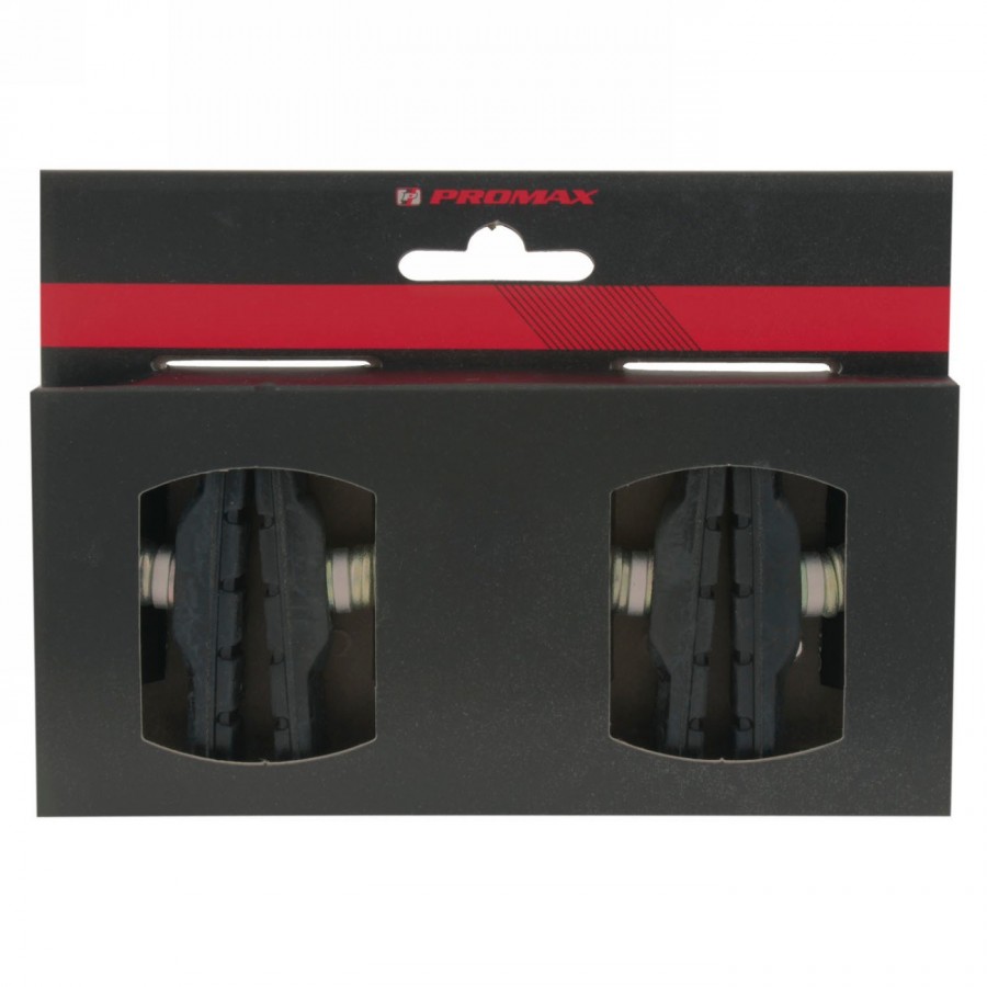 V-brake shoes promax, 70mm, black, with bolt with thread and fastening parts, 2 pairs in promax box with viewing window, not - 2