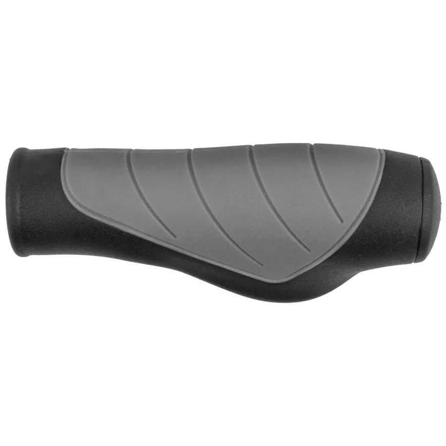 Pair of cloud base 3 grips, 125 mm, material: tpr, black/gray, anatomical shape, mv 084157: euro hole card for m-wave. - 1