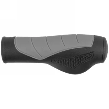 Pair of cloud base 3 grips, 125 mm, material: tpr, black/gray, anatomical shape, mv 084157: euro hole card for m-wave. - 2