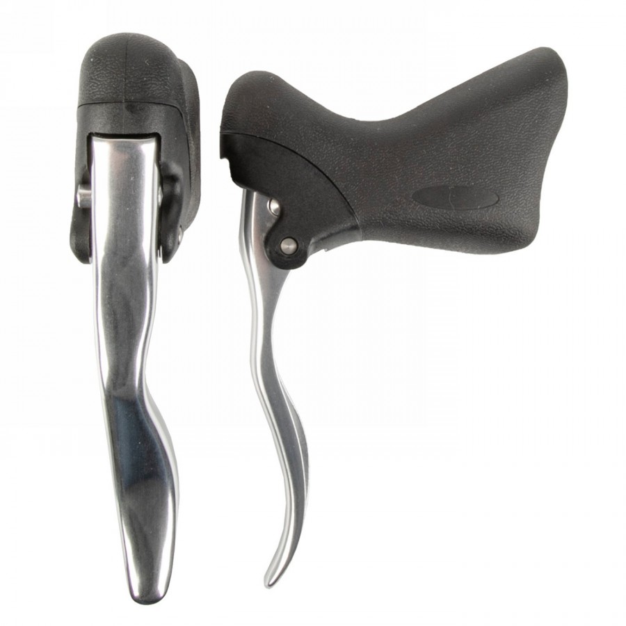 Aero brake lever pair, made of aluminum, with return spring and hand rest without cable, mv - 1