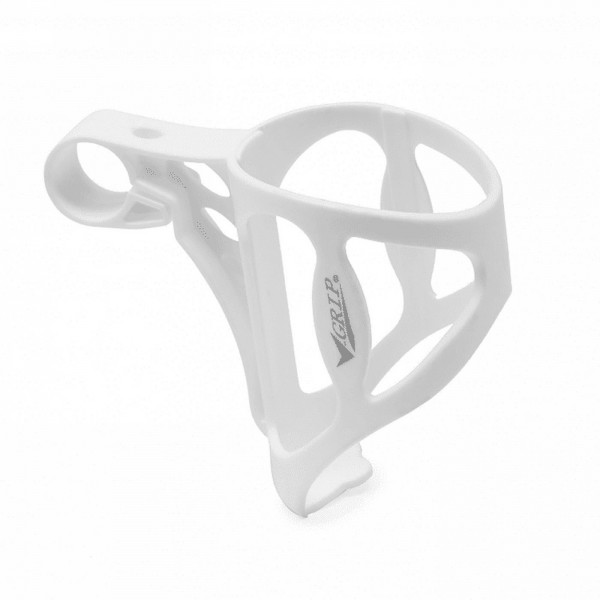 White handlebar v-grip bottle cage - 1