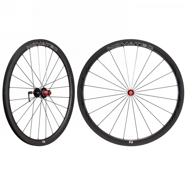 Juego de ruedas novatec 'r3 clin u3.0', tubeless ready, vr+hr, llantas full carbon clincher, perfil: dimensión exterior: 27 dime