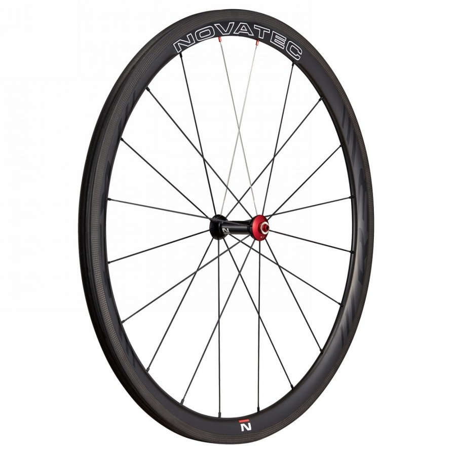 Novatec laufrad-set "r3 clin u3.0", tubeless ready, vr+hr, full-carbon clincher felgen, profil: außenmaß: 27 innenmaß: 20 höhe: 