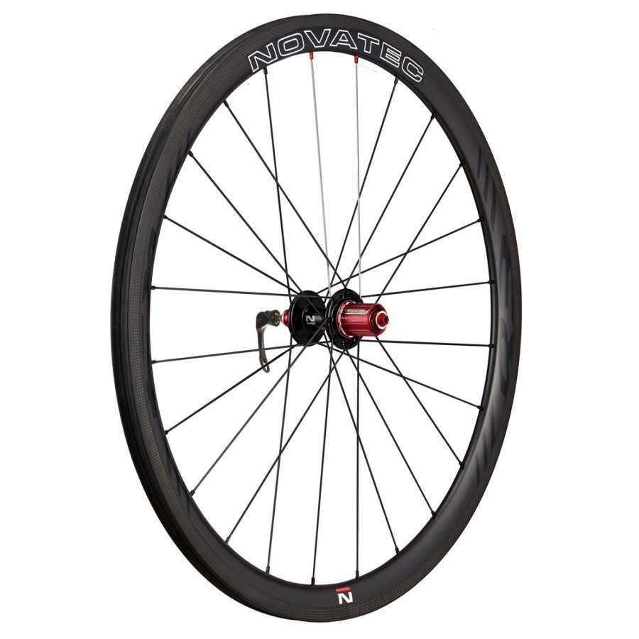 Novatec laufrad-set "r3 clin u3.0", tubeless ready, vr+hr, full-carbon clincher felgen, profil: außenmaß: 27 innenmaß: 20 höhe: 