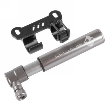 Mini-pumpe miniatair, m-wave, alu, nur 120 mm und 68 g, für fv und av, max. 90 psi / 6.2 bar, mit halter, auf karte - 1