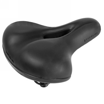 selle ventura gel, 255 mm x 205 mm, o-zone full cut, insert gel, avec taquets, noir, mv - 1