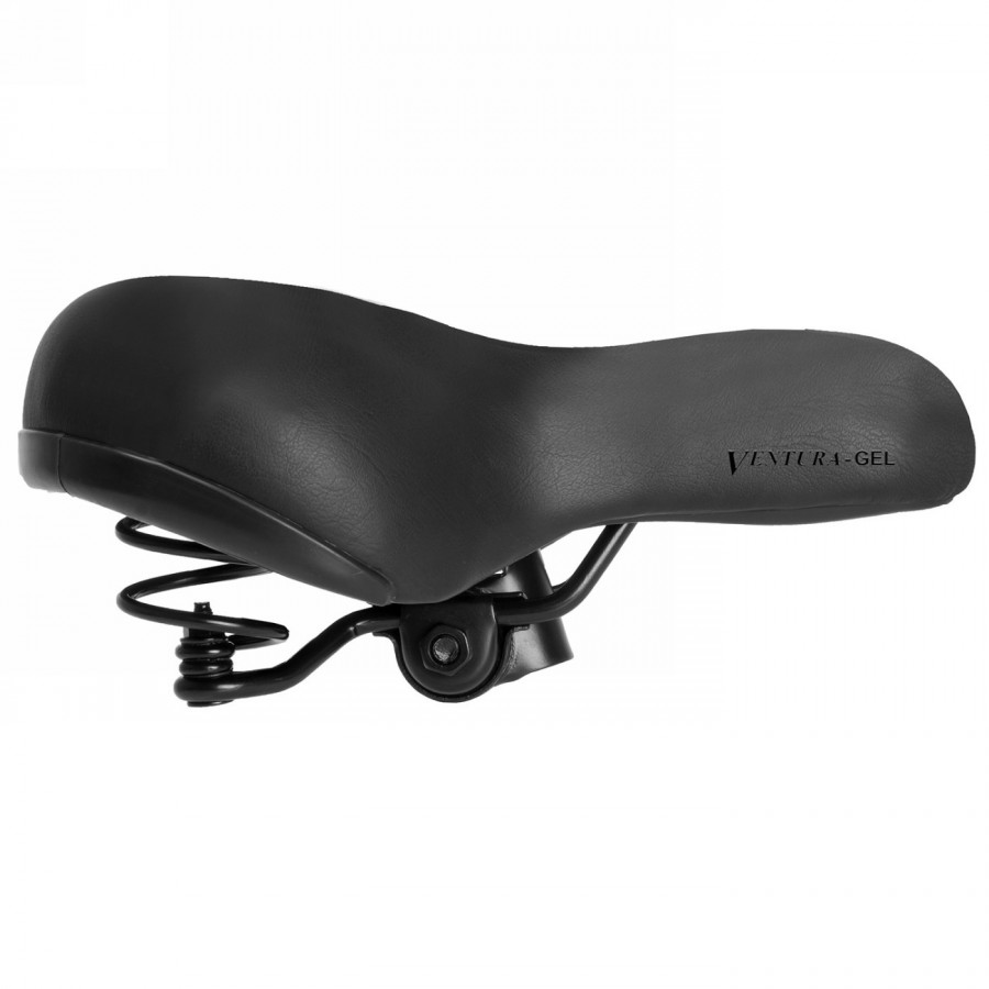 selle ventura gel, 255 mm x 205 mm, o-zone full cut, insert gel, avec taquets, noir, mv - 3