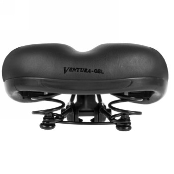 Saddle ventura gel, 255 mm x 205 mm, o-zone full cut, gel insert, with clamp, black, mv - 5