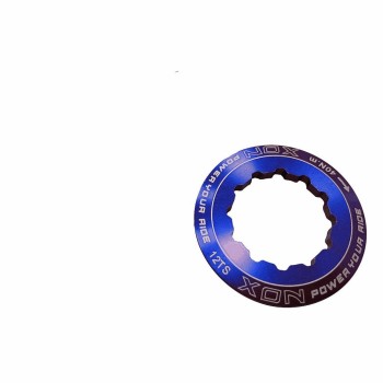 12 teeth cassette locking ring in blue cnc aluminum - 1