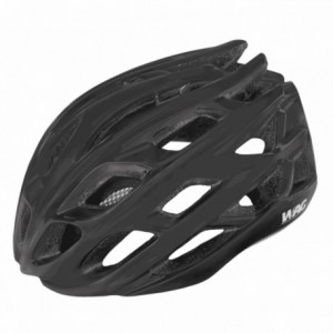 Gt3000 adult road helmet, in-mold shell with conehead technology, size m, matt black color. - 1