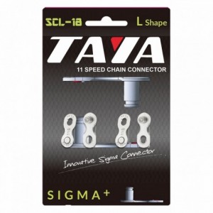 Articulación de cadena 11v plata con conector sigma+ (2 juegos) - 1