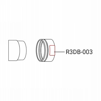 R3db-003 écrou droit pour moyeu arrière - 1