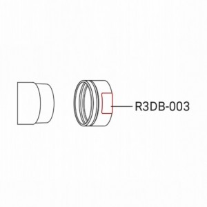 R3db-003 right nut for rear hub - 1