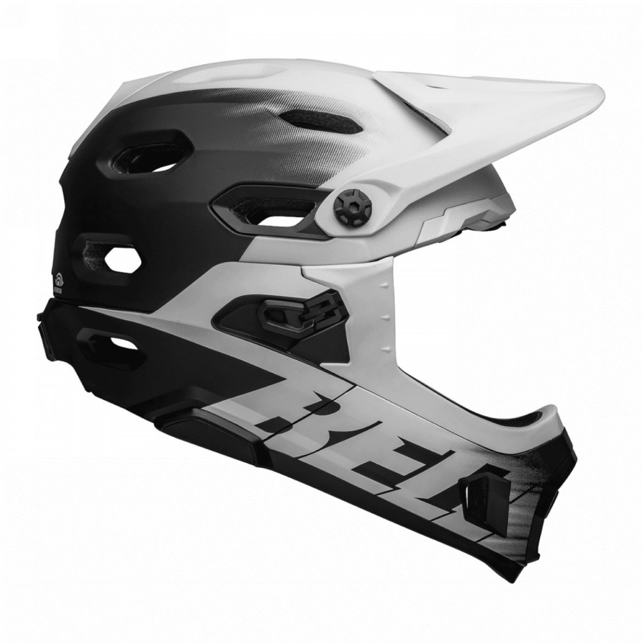 Super dh schwarz/weiß full-face helm größe 58/62cm - 1