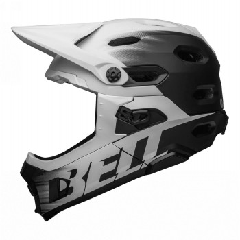 Super dh schwarz/weiß full-face helm größe 58/62cm - 2