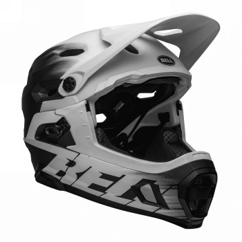 Super dh schwarz/weiß full-face helm größe 58/62cm - 4