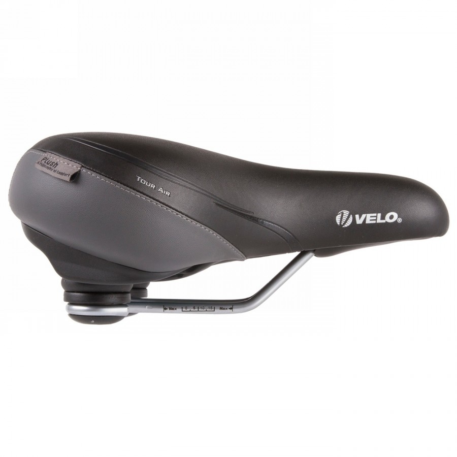 Selle, velo plush, tour air, noir/gris, elastomer-shock-absorbing, gonflable jusqu'à max. 5 psi/0,345 bar, sur carte - 2