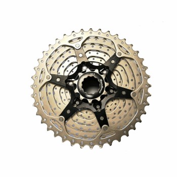 Mtb cassette 10s x 11/40 teeth in silver steel - shimano body - 1