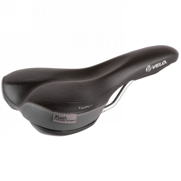 Saddle velo plush propotion d2, flexpro m, for men, 263 x 158 mm, black/grey, with card - 1